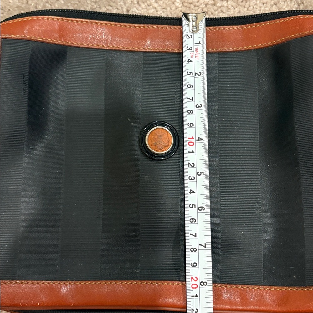Fendi Black and Chestnut brown Leather Men’s Crossbody Bag AUTHENTIC VINTAGE - Picture 7 of 7